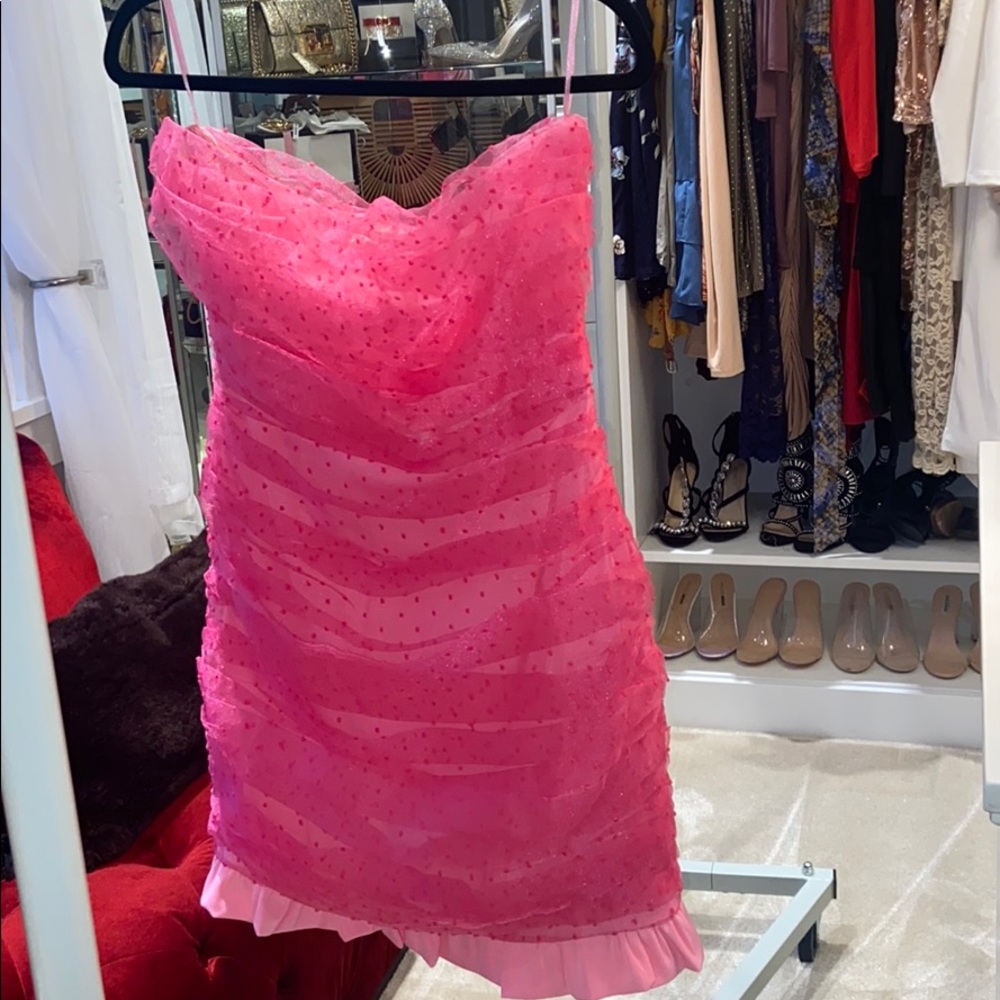 Baby pink chiffon dress